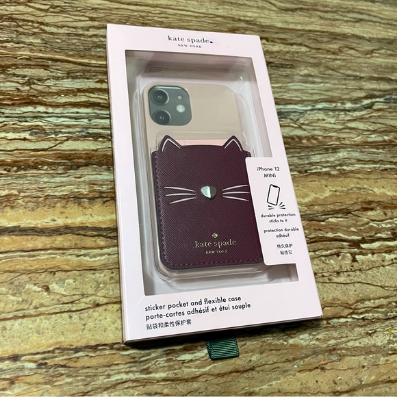Kate Spade Sticker Pocket and Flexible Case for Apple iPhone 12 mini